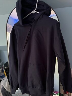 Men's Black Hooded Sweatshirt - Premium Comfort